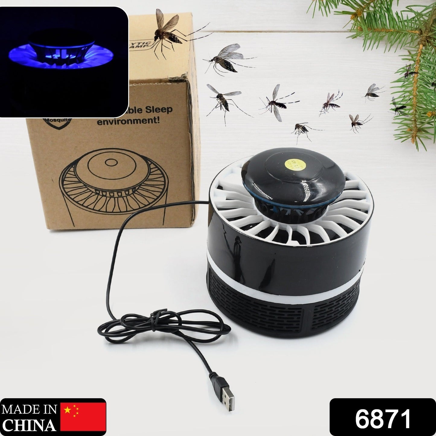 Mosquito Killer Light 5W USB Smart Optically Controlled Insect Killing Lamp Use Forbad room - Springkart 