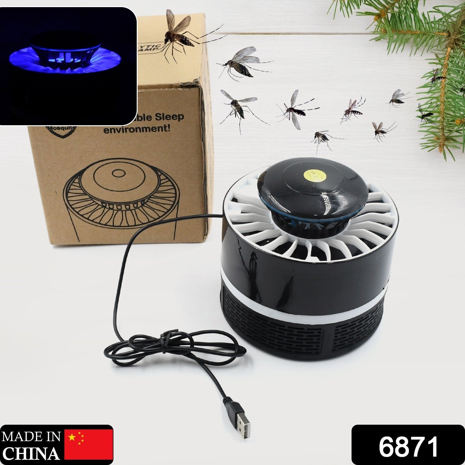Mosquito Killer Light 5W USB Smart Optically Controlled Insect Killing Lamp Use Forbad room - Springkart 