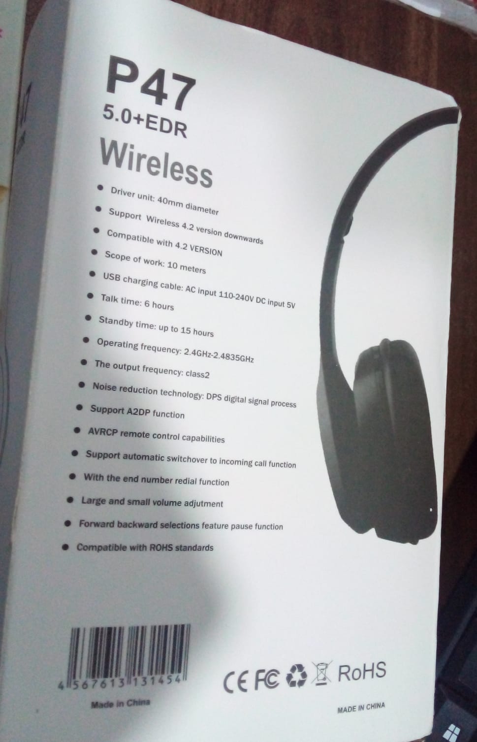 Foldable Wireless Headphone with Calling Function (1 Pc)