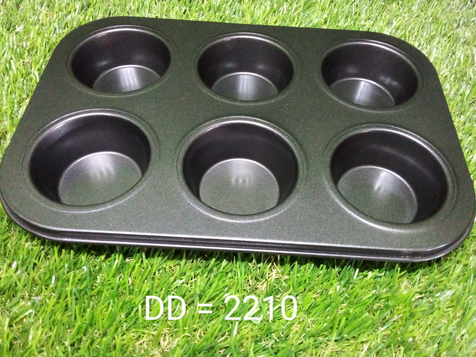 Non-Stick Reusable Cupcake Baking Slot Tray for 6 Muffin Cup - Springkart 