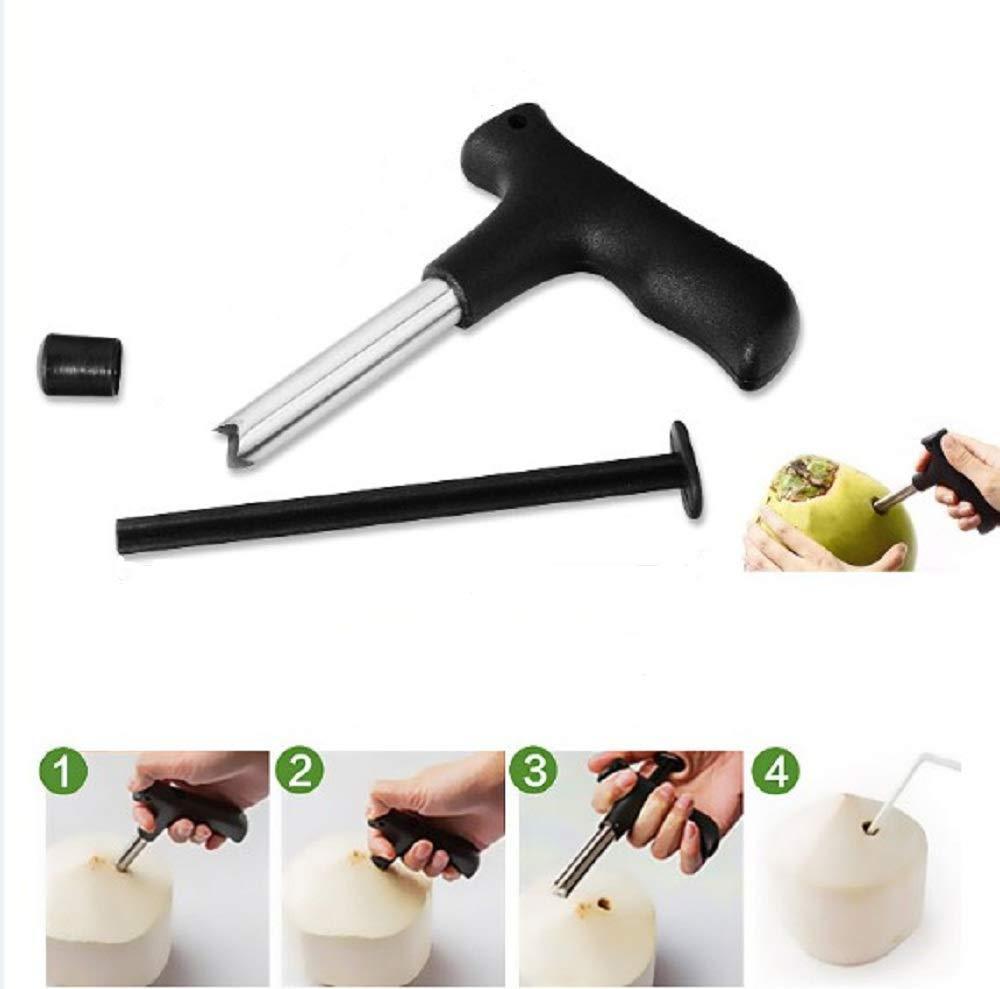 0854 Premium Quality Stainless Steel Coconut Opener Tooldriller With Comfortable Grip - Springkart 