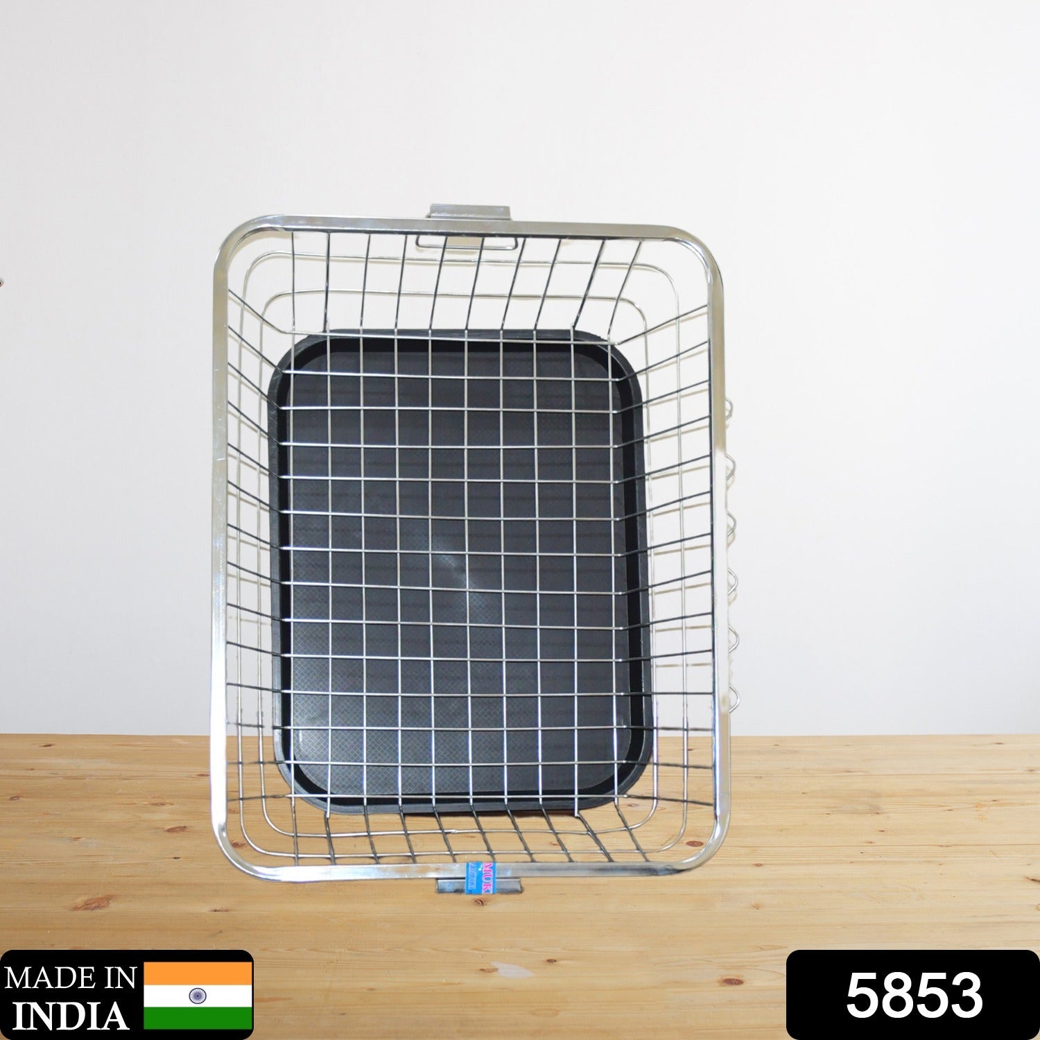 Dish Drainer Rack With Drip Tray Stainless Steel Dish Drainer Rack with Drip Tray, Utensil Drying Stand for Kitchen Plate Rack Bartan Basket for Kitchen Utensils/Dish Drying Rack with Drainer/Bartan Basket/Plate Stand ( 57 x 45 x 19 cm) - Springkart 