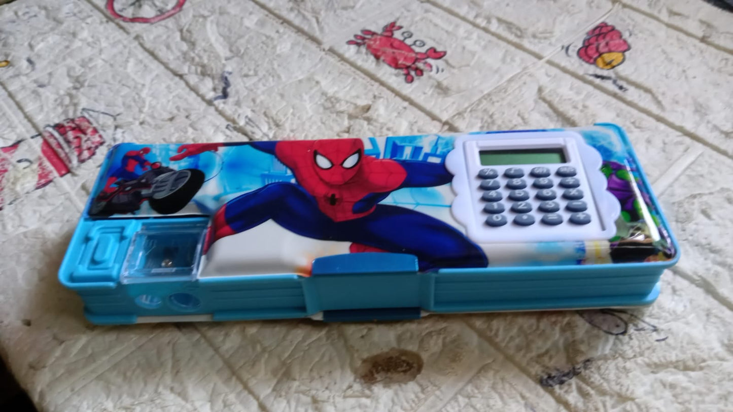 Cartoon Multi-functional Geometry Box with Calculator & Double Sharpener - Springkart 