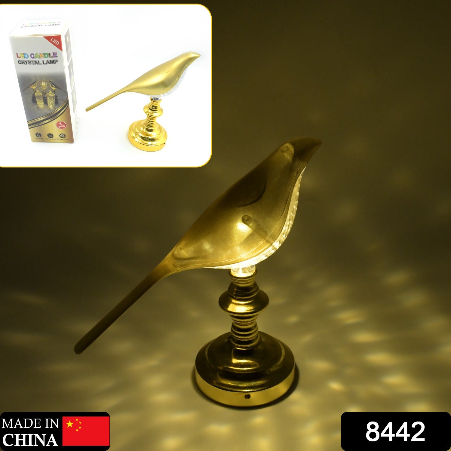 Sparrow led Table Lamp Crystal Decoration Lamp Soft Light & Energy Saving Lamp (1 Pc) - Springkart 