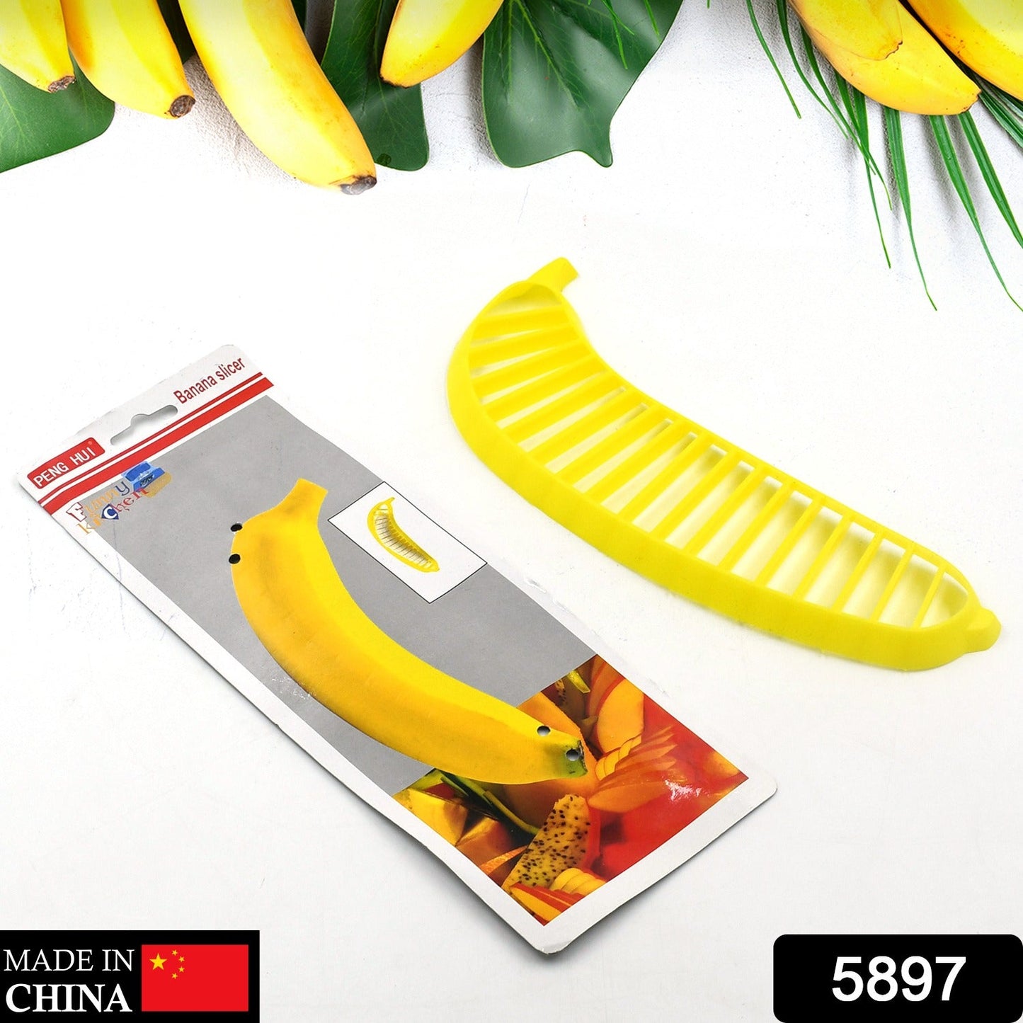 Banana Slicer- Perfect for Fruit Salads Handle Plastic Banana Fruit Slicer Cutter Chopper - Springkart 