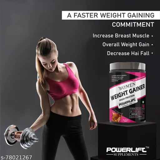 Women Weight Gainer (500gm Chocolate) Beauty care & Skin care, Weight Gain Protein Powder | Girls Formula | With Digestive Enzymes, added 26 Multivitamins & Minerals
