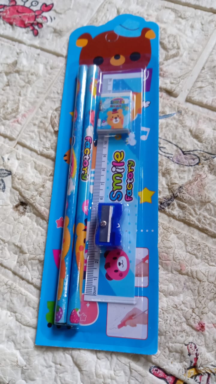 Fun & Functional! 5-in-1 Cartoon Pencil Set for School & Play (5 Pc) - Springkart 