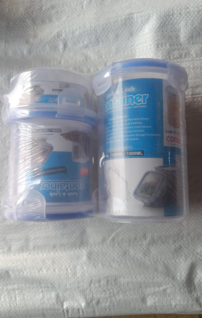 Leakproof & Airtight: 3 Pc Round Food Storage Set (500ml-1500ml) - Springkart 