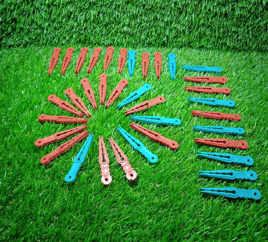 36Pcs MULTIPURPOSE PLASTIC CLOTH HANGING PEGS / CLIPS - 36 PCS - Springkart 