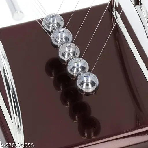 Newton's Cradle Steel Balance Ball Desktop Swinging Balls with 5 Balls Physics Science Pendulum