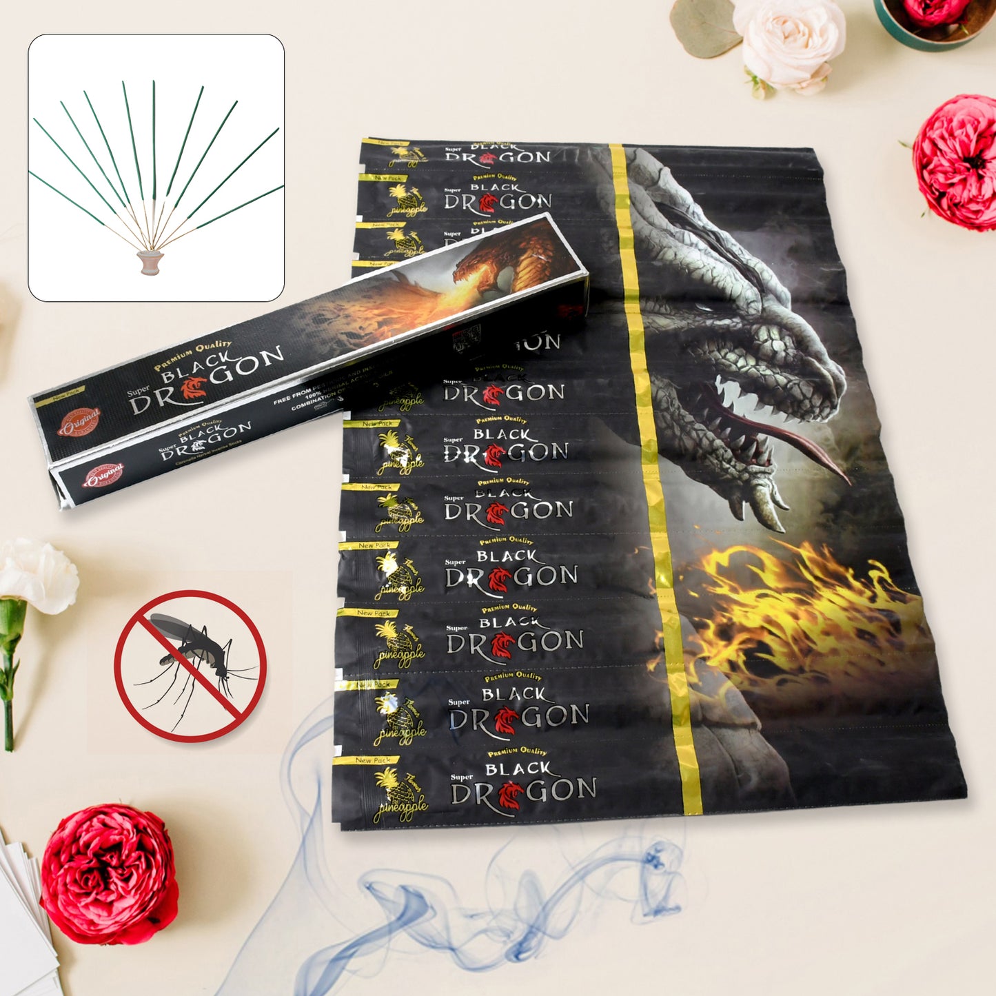 Mosquito Agarbatti Stick Herbal Mosquito Agarbatti 1 Box ( 12 Packet 120 Sticks ) ( Incense Stick ) - Springkart 