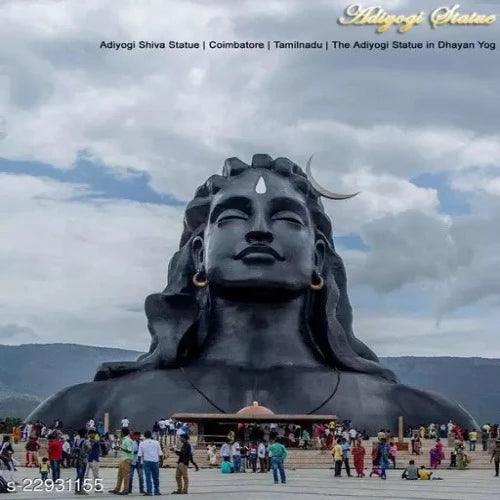 Lord Adiyogi Shiva Idol Statue for Car Dashboard Decor/Gift Item | Figurines & God Idol Decorative Showpiece (Black)| Size 15.24 X 11.43 X 10.16 cm - Springkart 