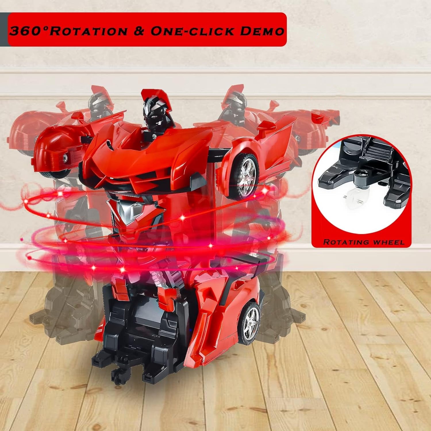 2 In 1 Automatic Robot Converted Remote Control Car With Light Scale 360drifting Deformation Robot Car Toy Kids Boys Robot Convertunique Toy For Boys (1 Pc) - Springkart 