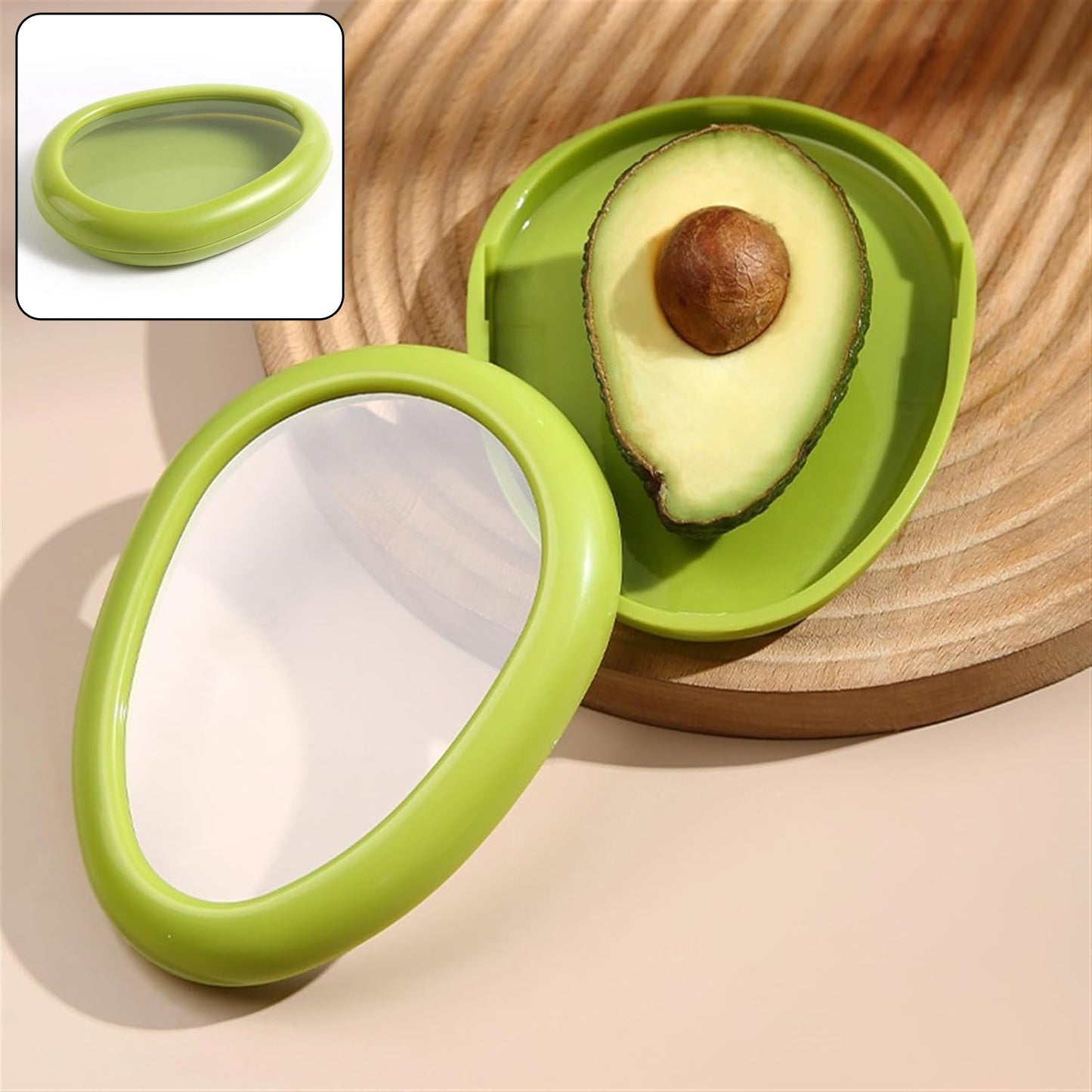 Green Oval Shape Vegetable Container Premium Fruits Saver Keeper (1 Pc) - Springkart 