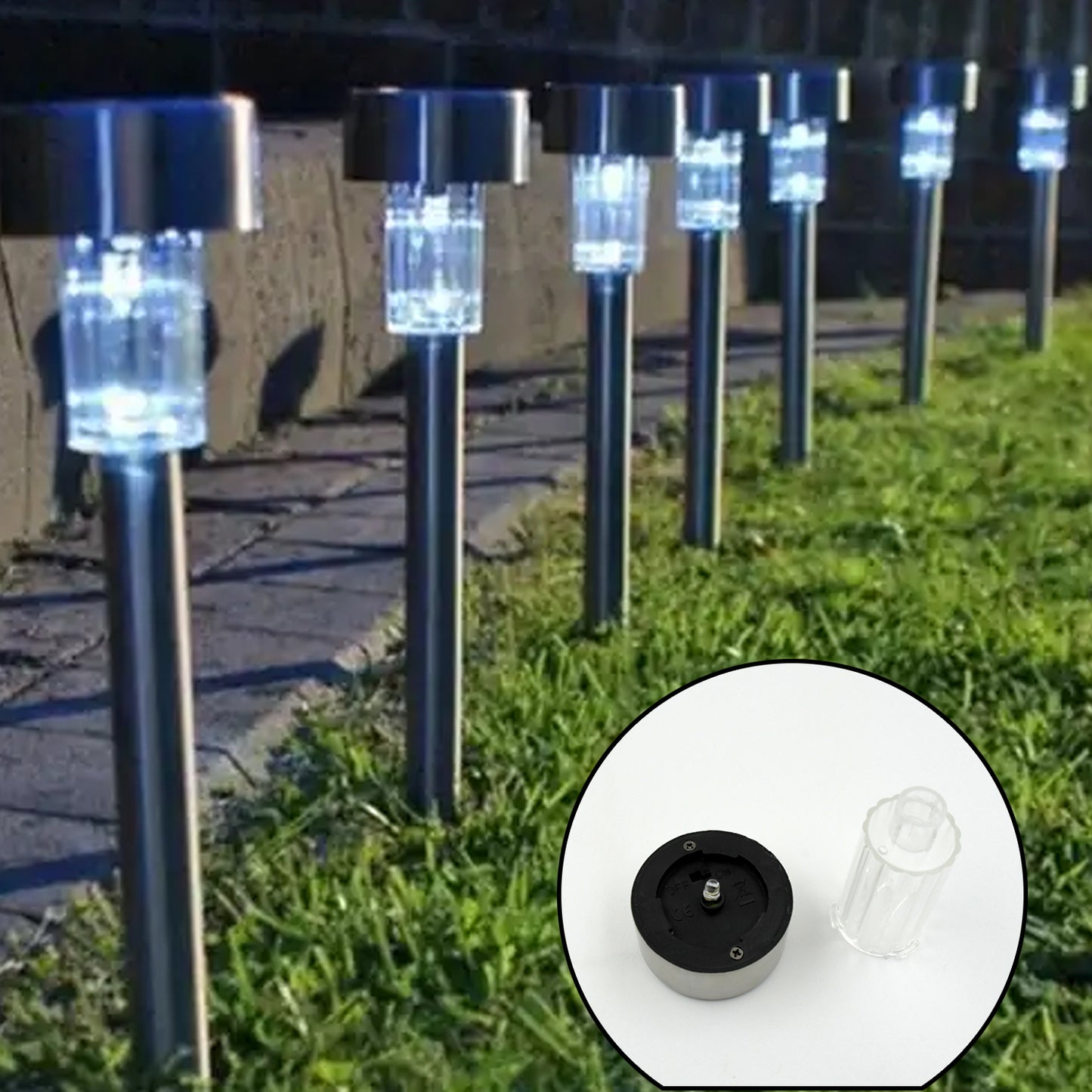 9200 Solar Panel Led Spike Spot Light Landscape Garden Yard Path Lawn Outdors Solar Lamps Waterproof Outdoor Decorative Landscape Lights For Garden Patio Yard Walkway (2 Pc Set) - Springkart 