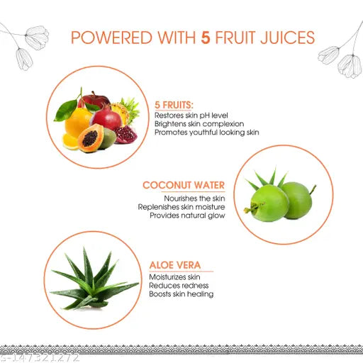 Ayouthveda Fruit Power Face Wash Gel (pack of 3) - Springkart 
