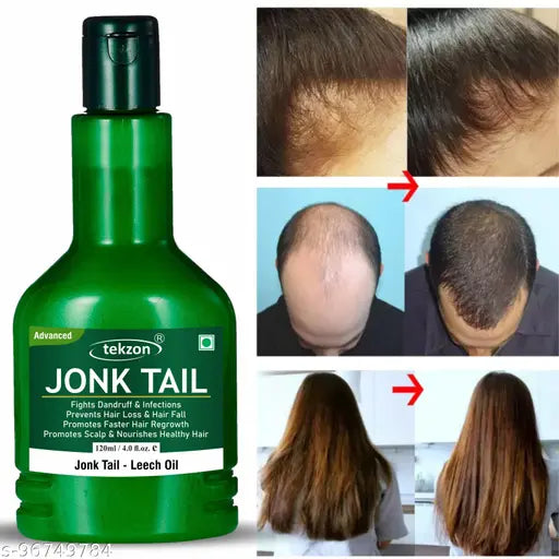 tekzon Jonk Oil - Leech Tail for Hair Growth, Hair Fall Control Hair Oil (120 ml) - Springkart 