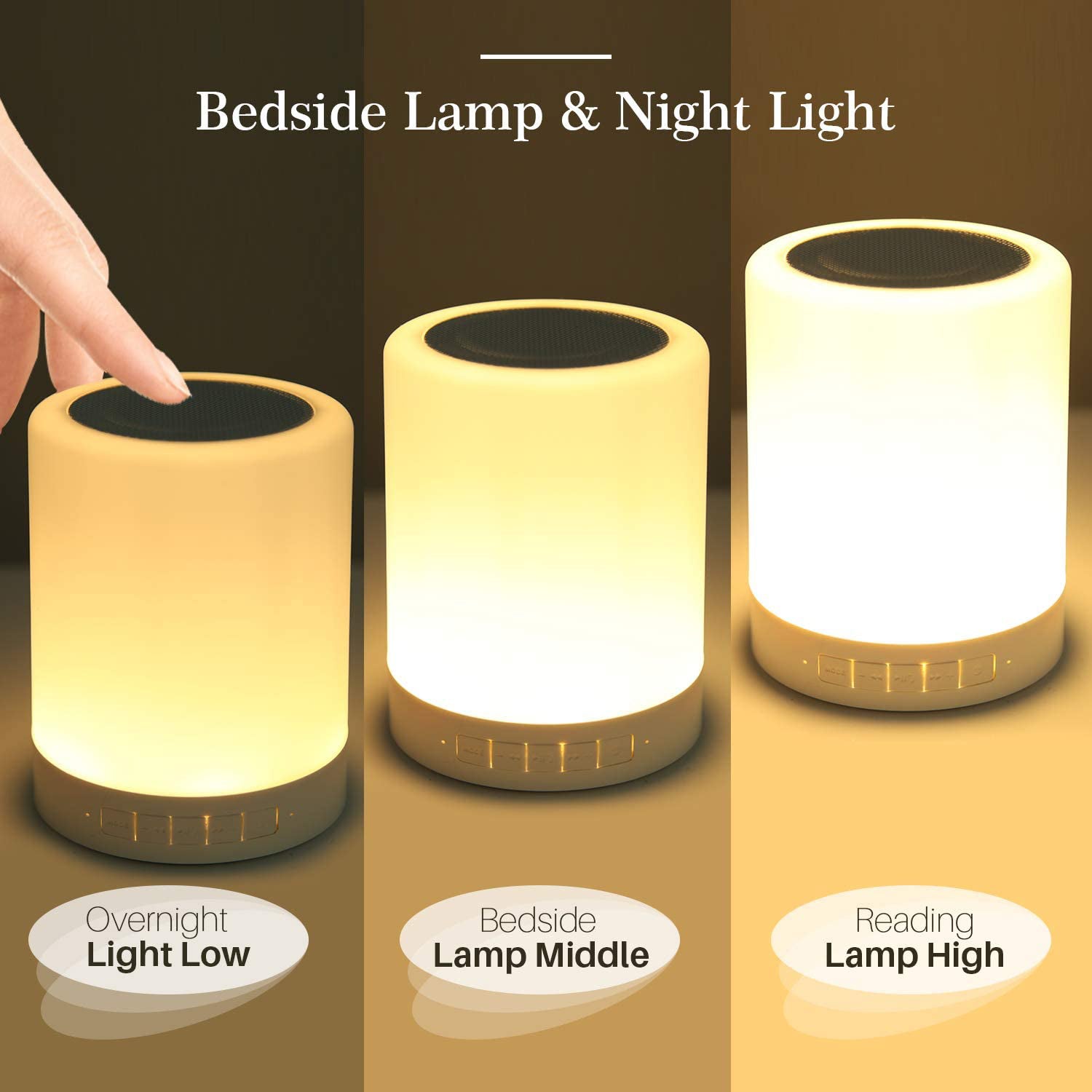 6249 Wireless Night Light Led Touch Lamp Speaker - Springkart 