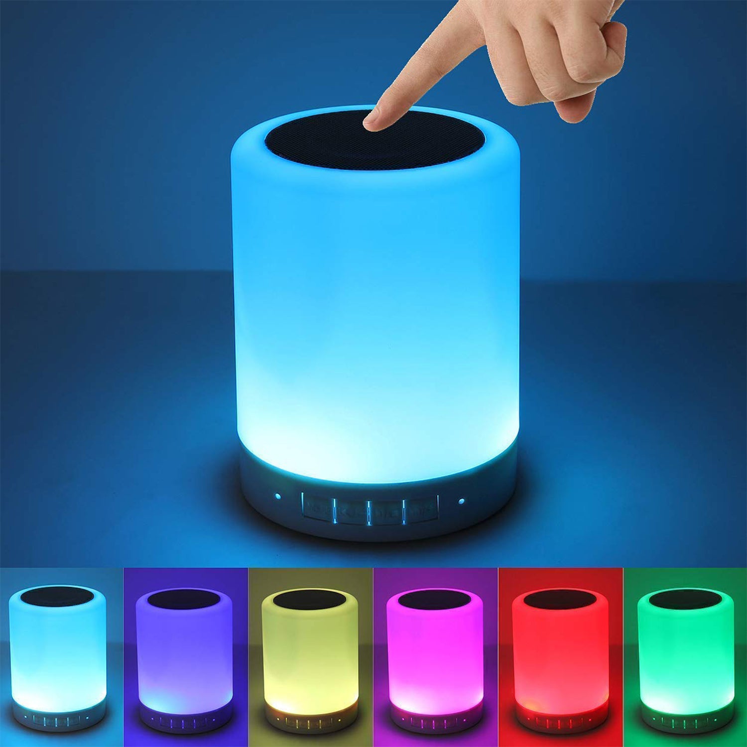 6249 Wireless Night Light Led Touch Lamp Speaker - Springkart 