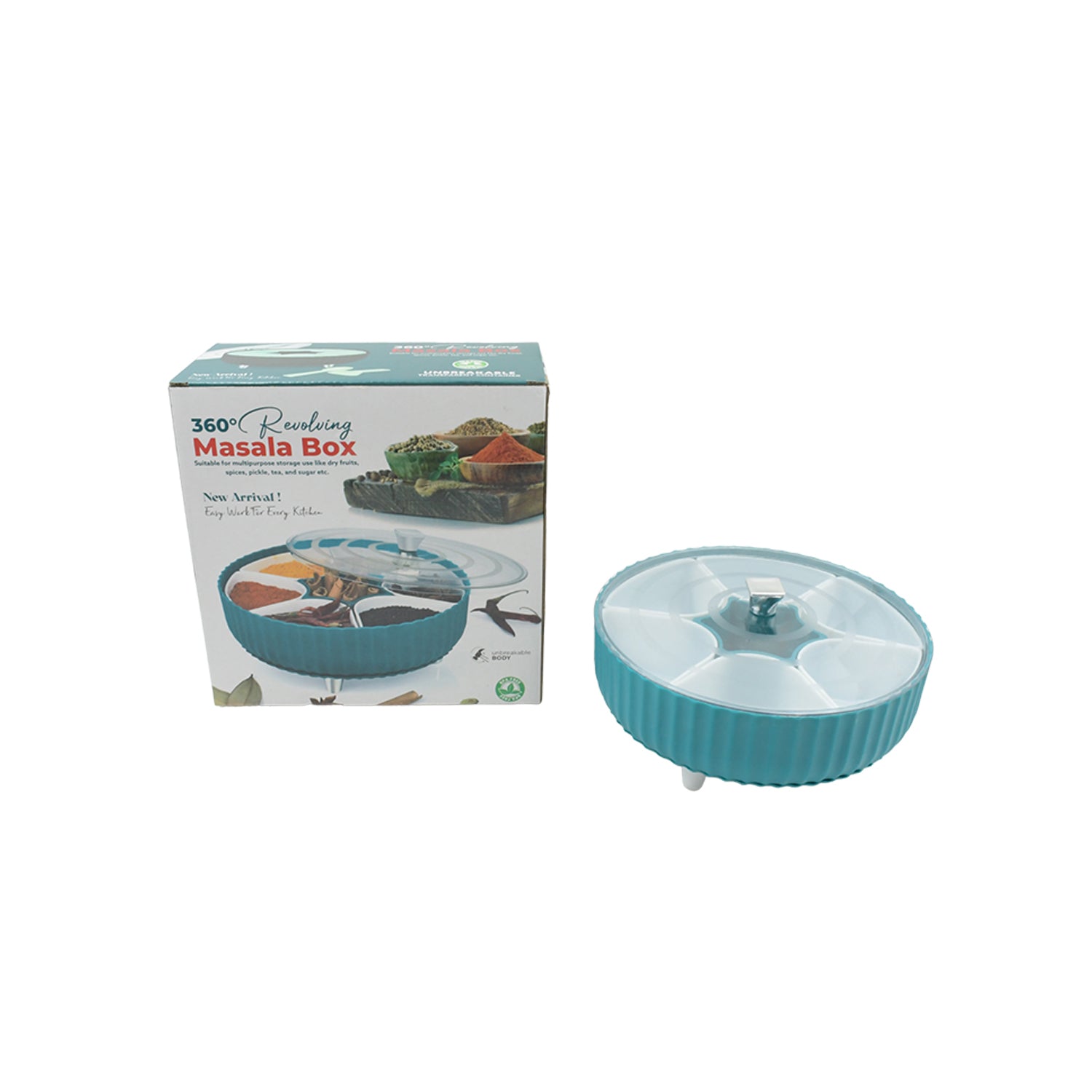 5811 360 Revolving Spice Box Dry Fruit Box Plastic 7 Compartment Box Suitable For Multipurpose Storage Use Like Dry Fruit Spices Pickle Tea Sugar Etc Kitchen Use - Springkart 