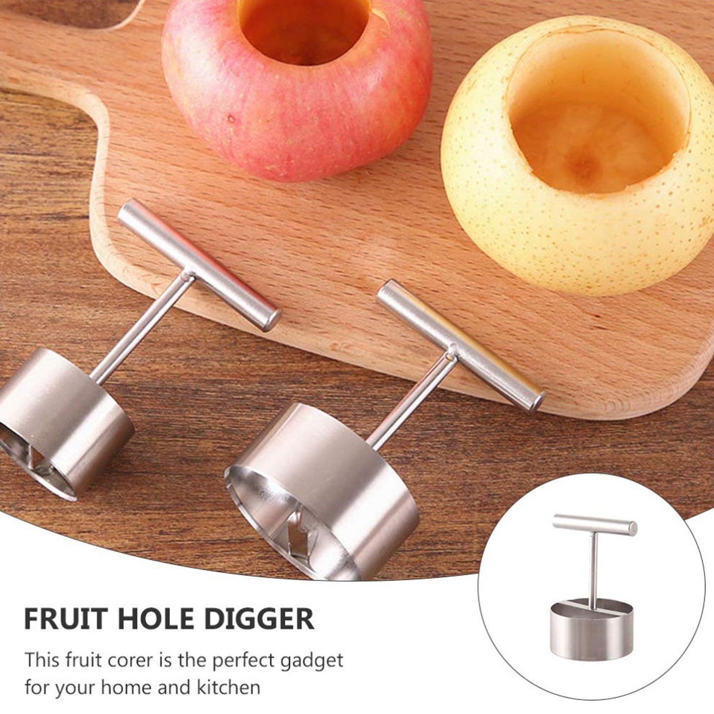 10016 Corer Pear Core Separator Vegetable Core Remover Seeder Cutter Pitter Fruit Hole Remover Coring Tool (1 Pc) - Springkart 