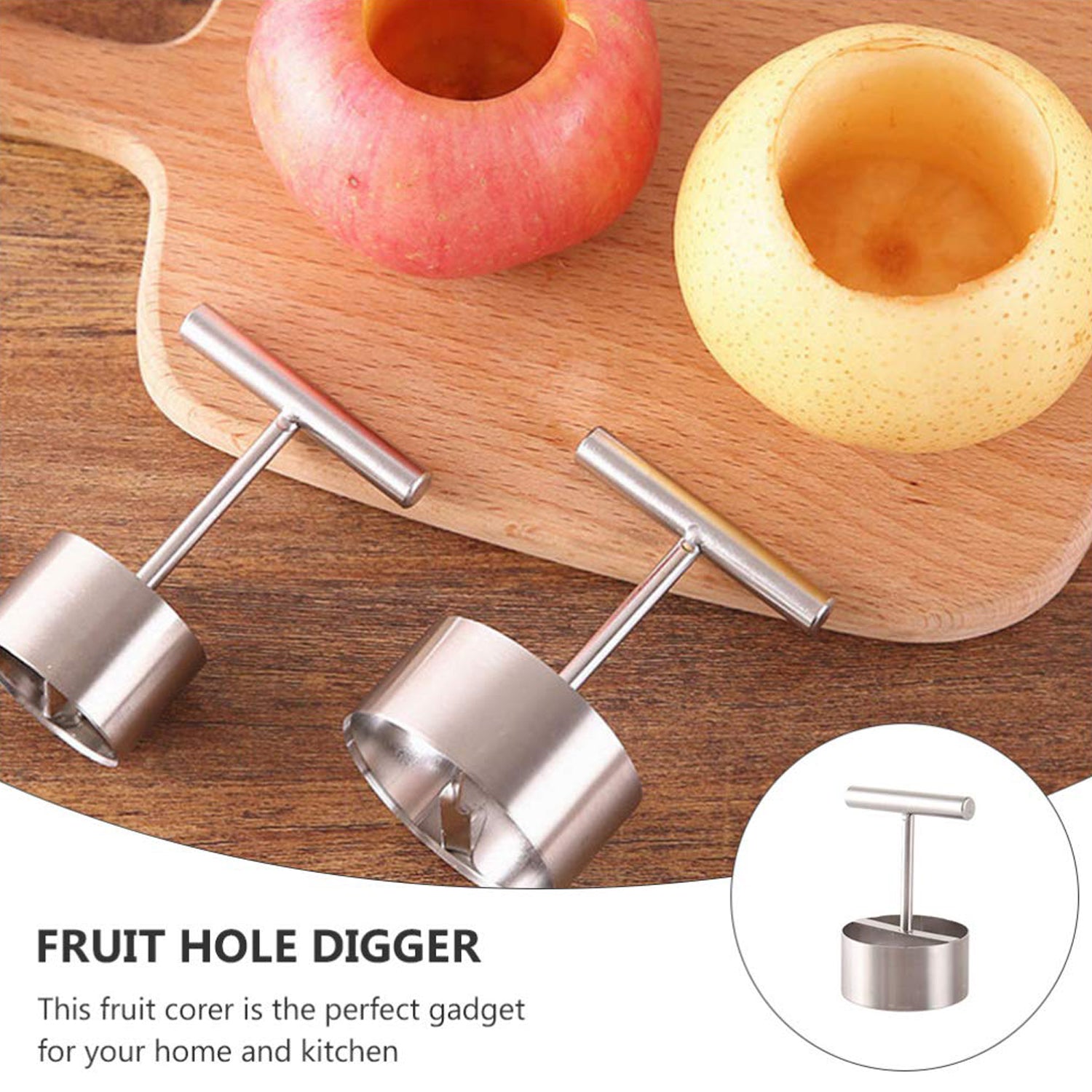 10016 Corer Pear Core Separator Vegetable Core Remover Seeder Cutter Pitter Fruit Hole Remover Coring Tool (1 Pc) - Springkart 