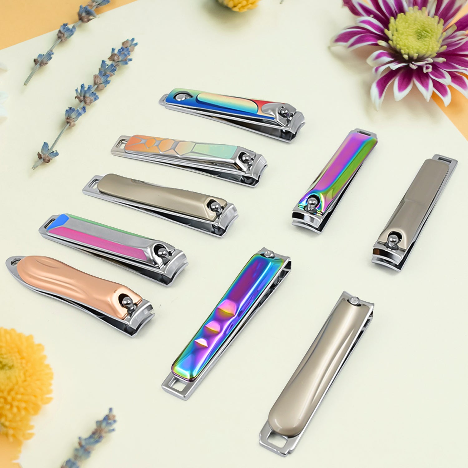 Stainless Steel Folding Portable Large Nail Clippers With Nail File (1 Pc Mix Design) - Springkart 