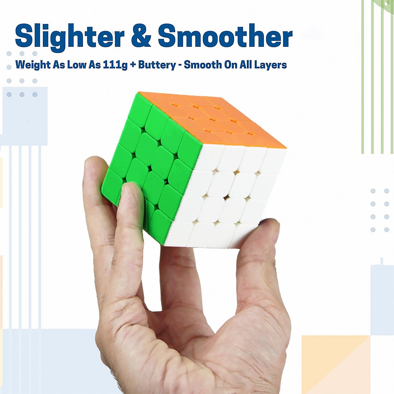 1975 Small Puzzles Cubes 444 High Speed Sticker Less Magic Cube Game Kids And Professionals Magic Cube Puzzle Toy Pack Of 1 8+ Years - Springkart 