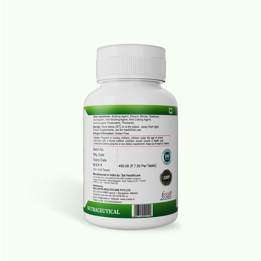 Nveda Calcium, Magnesium, Zinc, Vit D3 and Vit B 12 Tablets - 60 Tablets