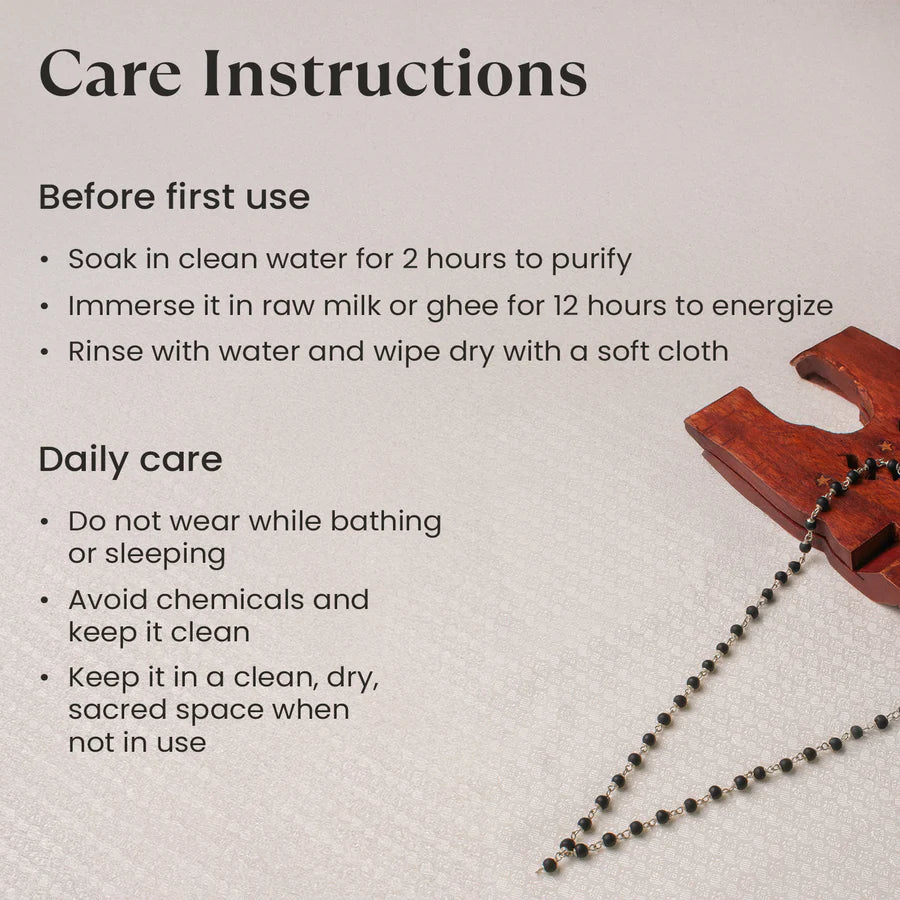 Silver Capped Karungali Malai – with Free Karungali Bracelet Gift with Govt. Certification