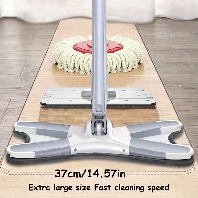 Butterfly Shaped Wet & Dry Mop – 360° Rotating Ultra-Fine Fiber Pad for Floor, Wall, Tile & Glass Cleaning (Pack of 1)