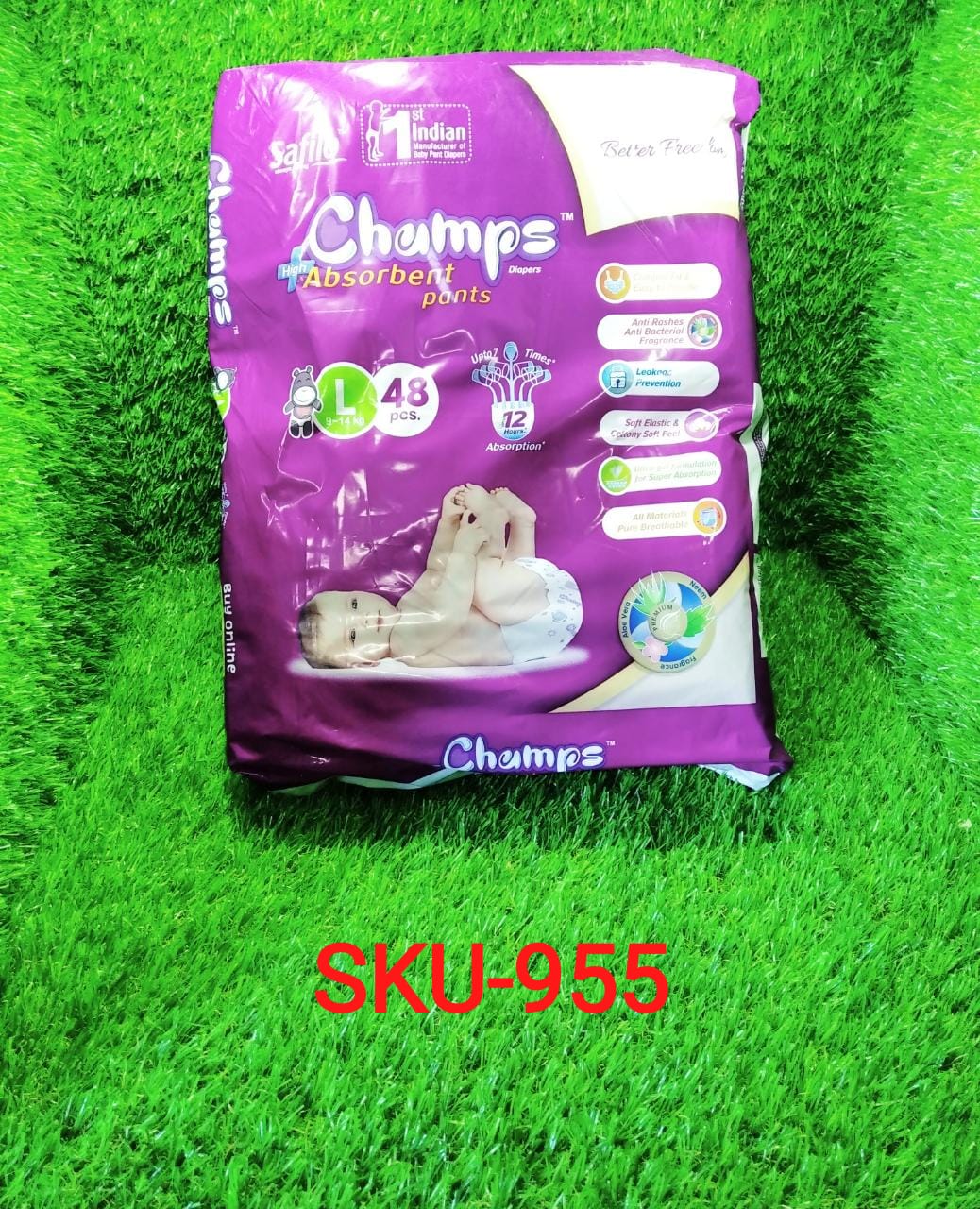 Premium Champs High Absorbent Pant Style Diaper Small, Medium and Large Size Diaper - Springkart 