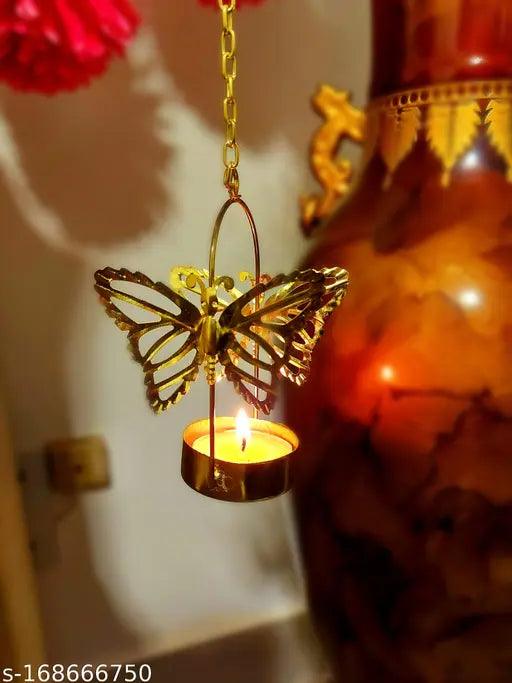 Hanging Butterfly Candle Holders,Candle Stands for Home Décor,Diwali Diyas(Set of 10)