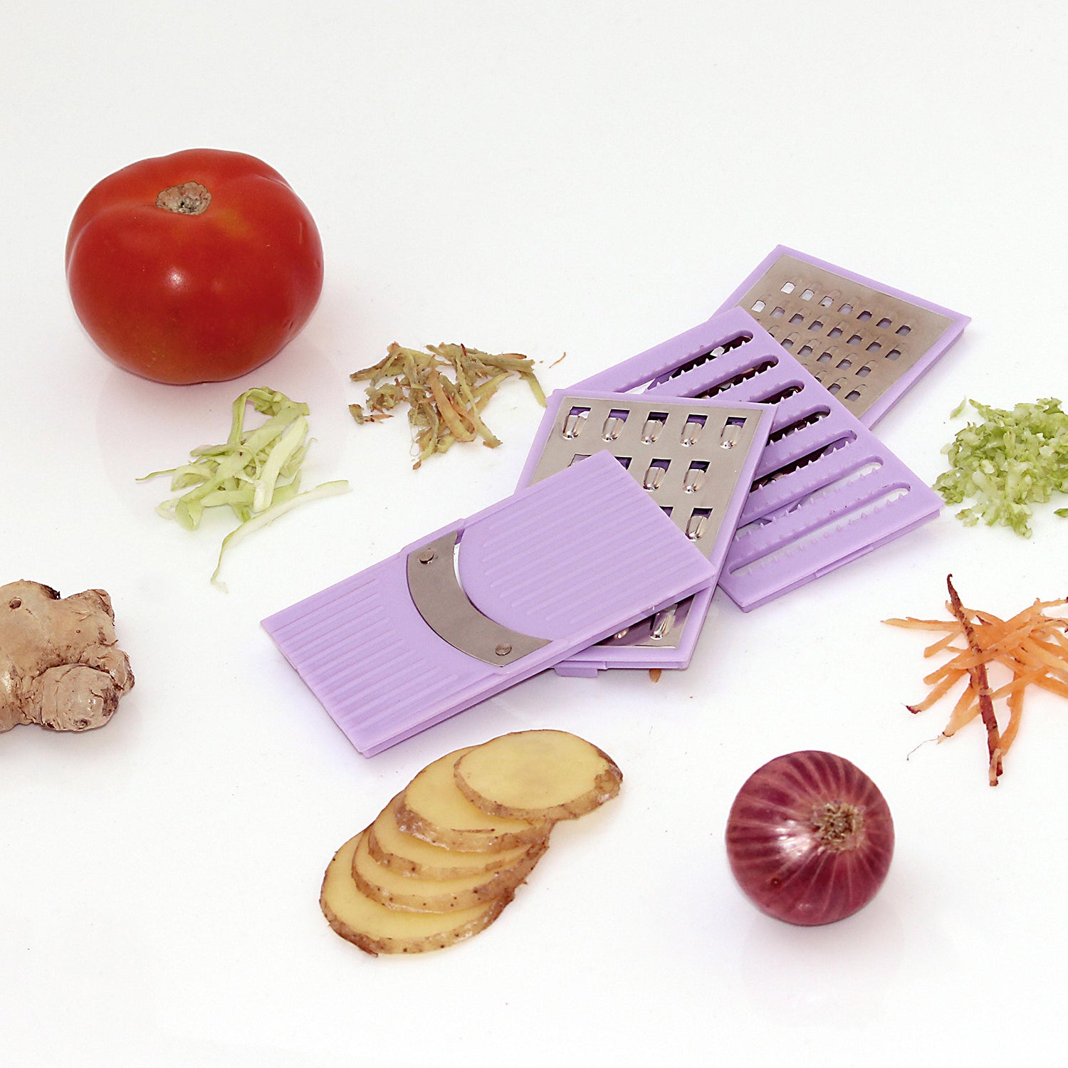2650 4 In 1 Plastic Vegetable And Fruit Grater And Slicer For Kitchen - Springkart 