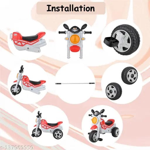 FLAMMABLE Bullet Tricycle for Kids,Play Kids Ride on for 12 to 60 Months Boys/Girls
