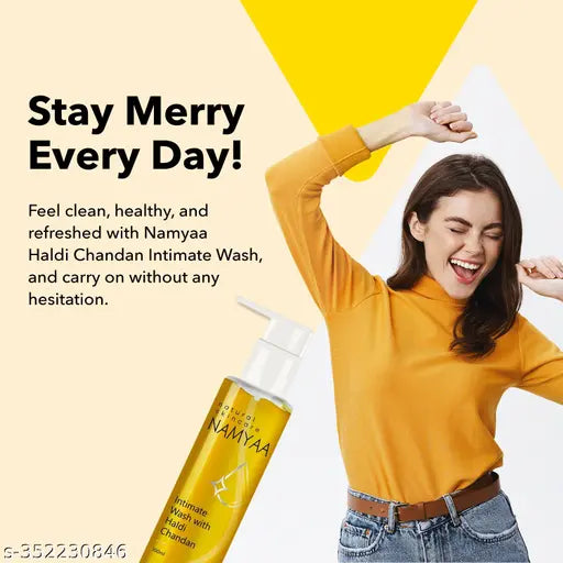 Namyaa Haldi Chandan Intimate Hygiene Wash Pack of 2 | Goodness of Haldi | Anti Bacterial Wash Intimate Wash (200 ml, Pack of 2)