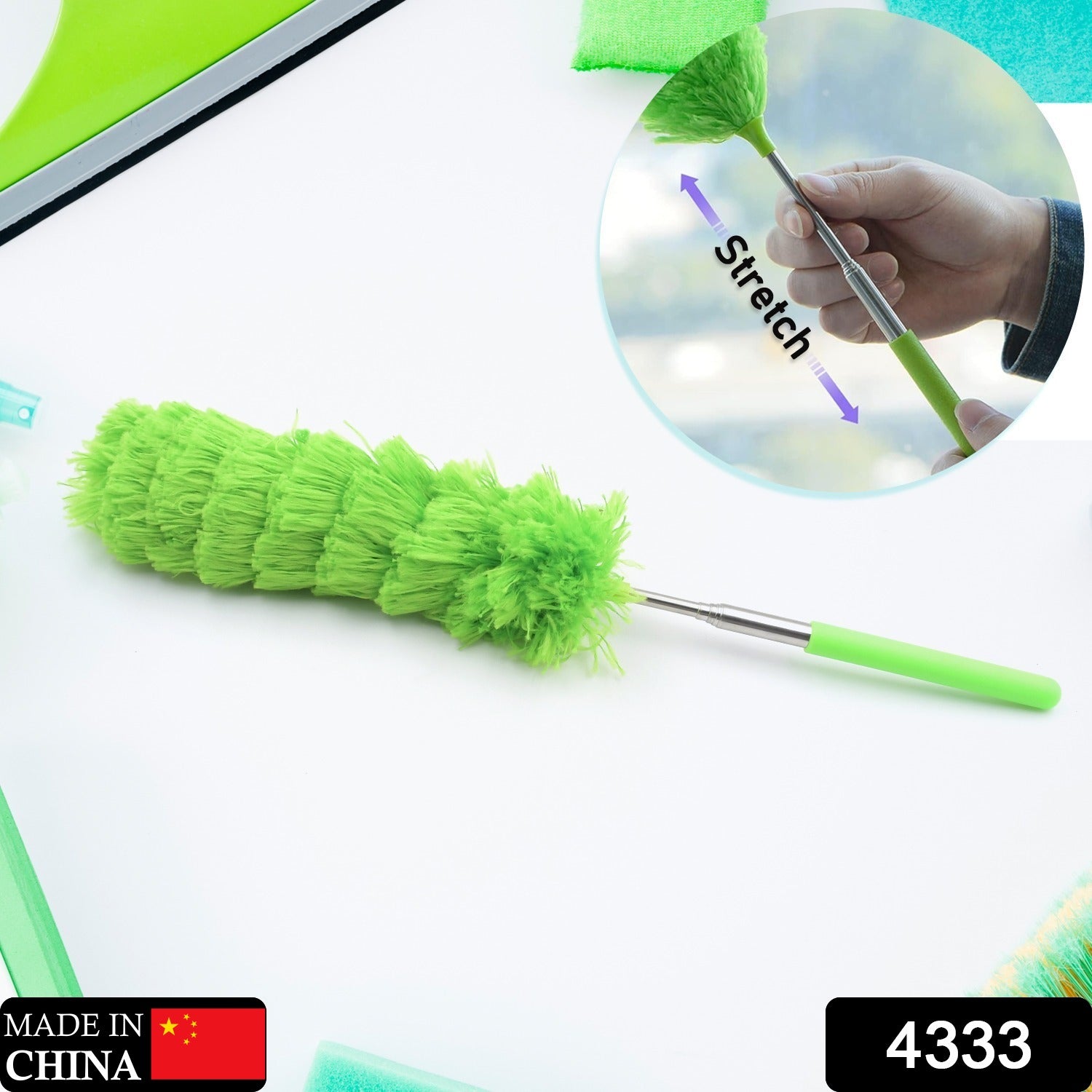 Adjustable Long Handle, Microfiber Duster for Cleaning, Microfiber Hand Duster Washable Microfiber Cleaning Tool Extendable Dusters for Cleaning Office, Car, Computer, Air Condition, Washable Duster - Springkart 