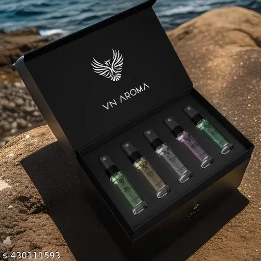 VN AROMA Luxury Fragrance Gift Set | 5 x 8ml | Premium Perfume |Long Lasting Eau de Parfum - 40 ml