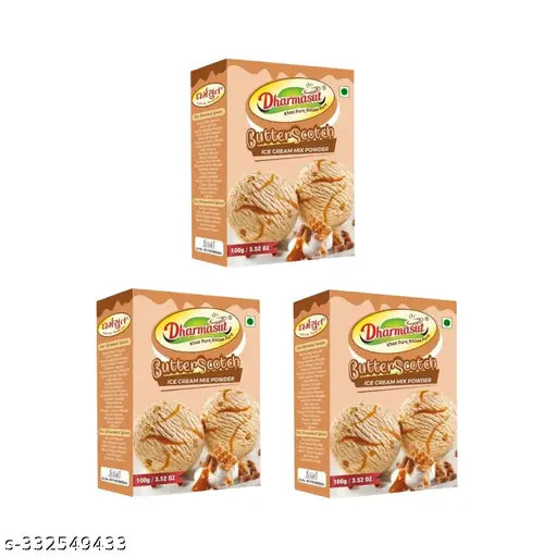 Instant Butterscotch Ice Cream Powder 100gm* Pack of 3