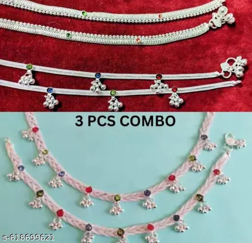 Beautiful payal/anklets for girls pack of 3 pair