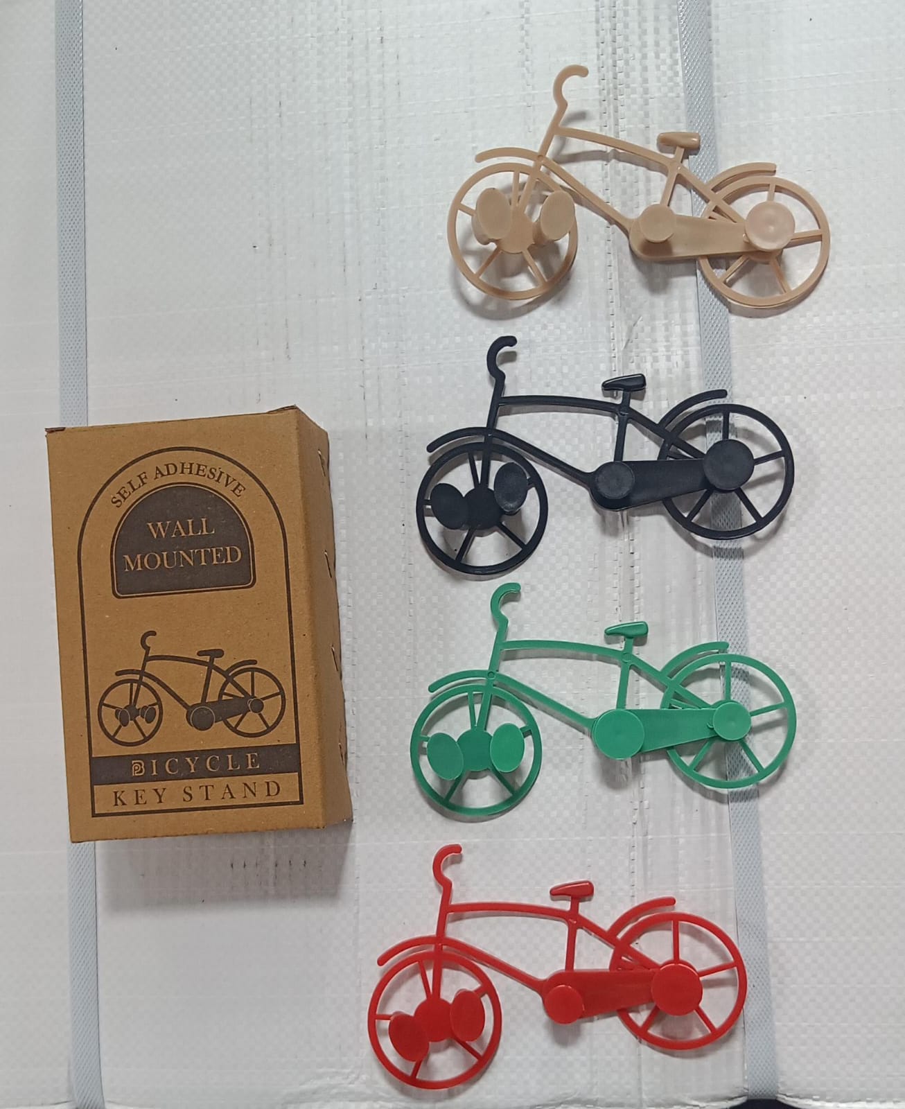 Bicycle Shape Key Chain Holder and wall mount bike hook Key Holders Plastic Key Holder For Home, Office (pack of 4) - Springkart 