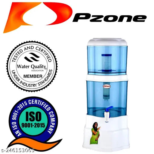 Always Pure- Pzone Aqyagem Gravity Based Water Purifier | Non Electric Water Purifier Filter - 15 Litre Storage ( UF gravity)