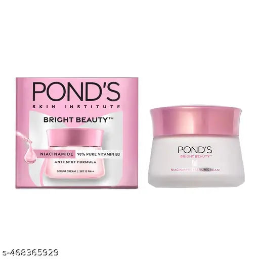 Pond's Bright Beauty Anti-Spot Serum Cream with Niacinamide and SPF 15 PA++, Fades Dark Spots, 35g