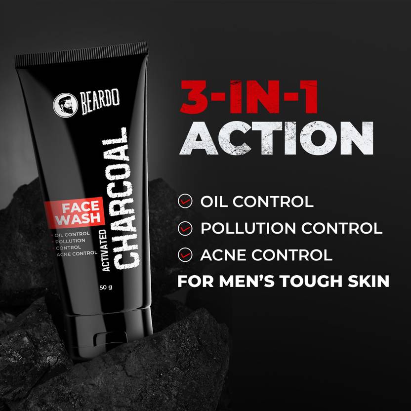 BEARDO Charcoal 4 in 1 Complete Face & Body Detox Kit (4 Items in the set)
