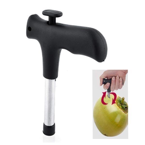 0854 Premium Quality Stainless Steel Coconut Opener Tooldriller With Comfortable Grip - Springkart 