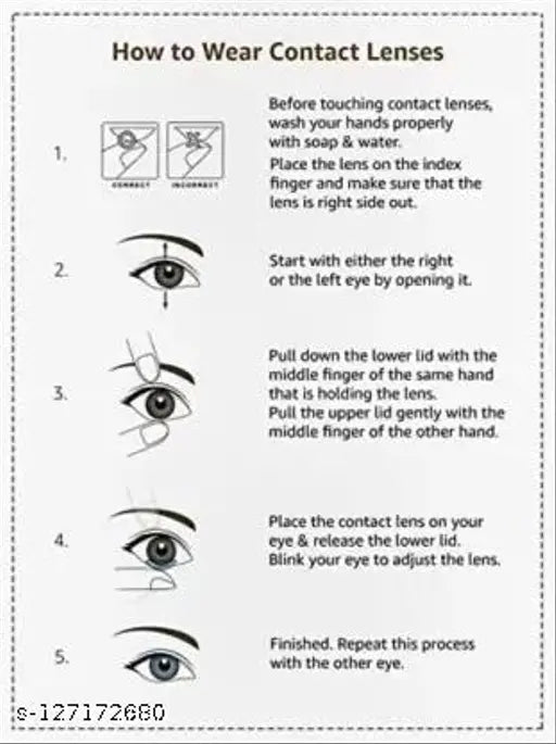 Cosmetics 3 Pair Monthly Aqua Sea Blue Brown Colored 0 Power Contact Lenses - Springkart 