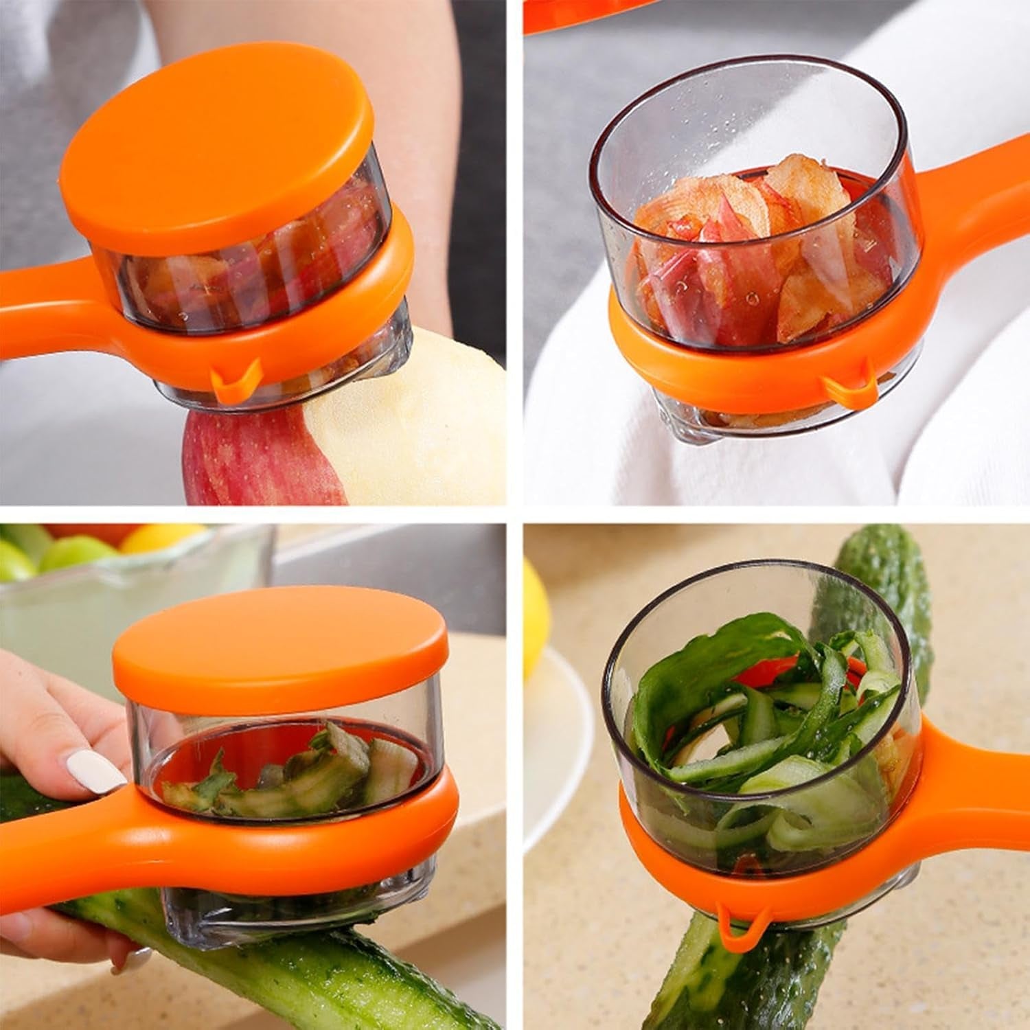 Stainless Steel Peeler With Container (1 Pc) - Springkart 