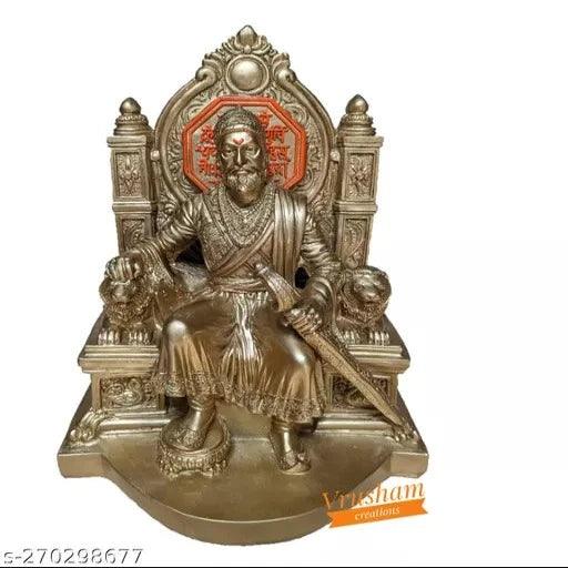 Chatrapati Shivaji Maharaj statue 1 Feet Golden - Springkart 