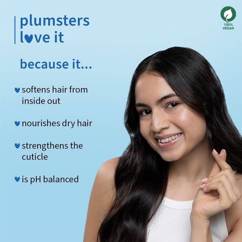 Plum Coconut Milk & Peptides Shiny Hair Duo| Shampoo and Conditioner I Enhances Shine, Strengthens Strands| Paraben-Free  (2 Items in the set)