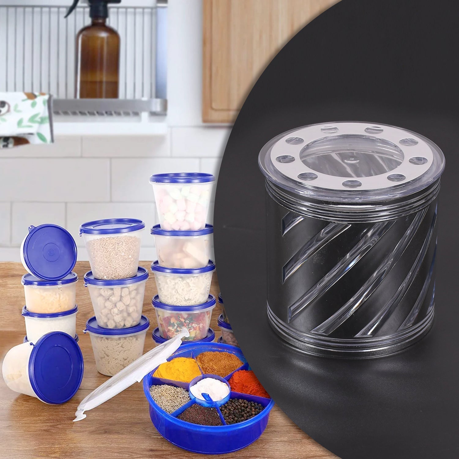 Dry Fruit Container , Storage Airtight Container For home & kitchen Use ( 750 ML ) - Springkart 